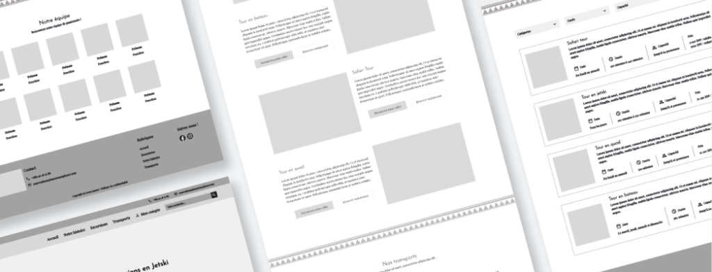 Image wireframes pour le projet Moorea