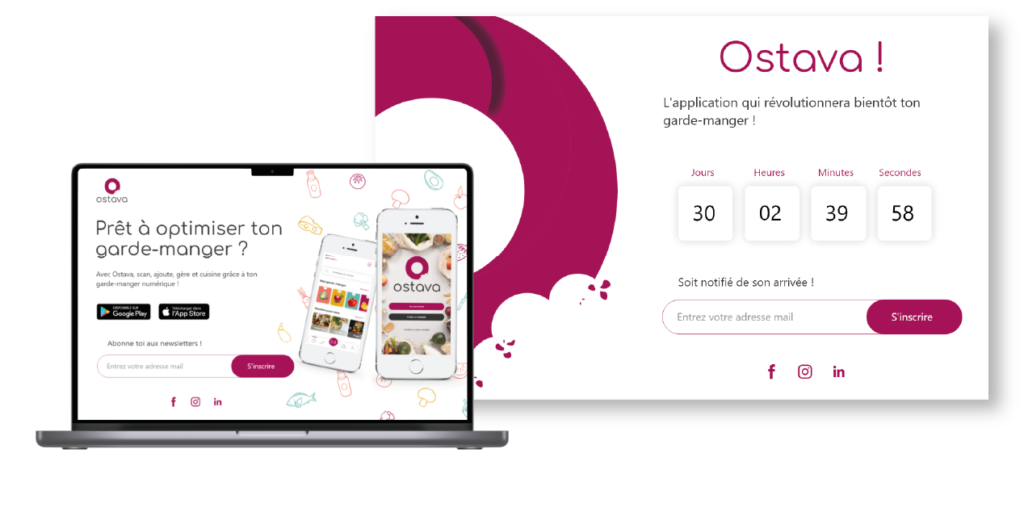 Présentation landing page Ostava